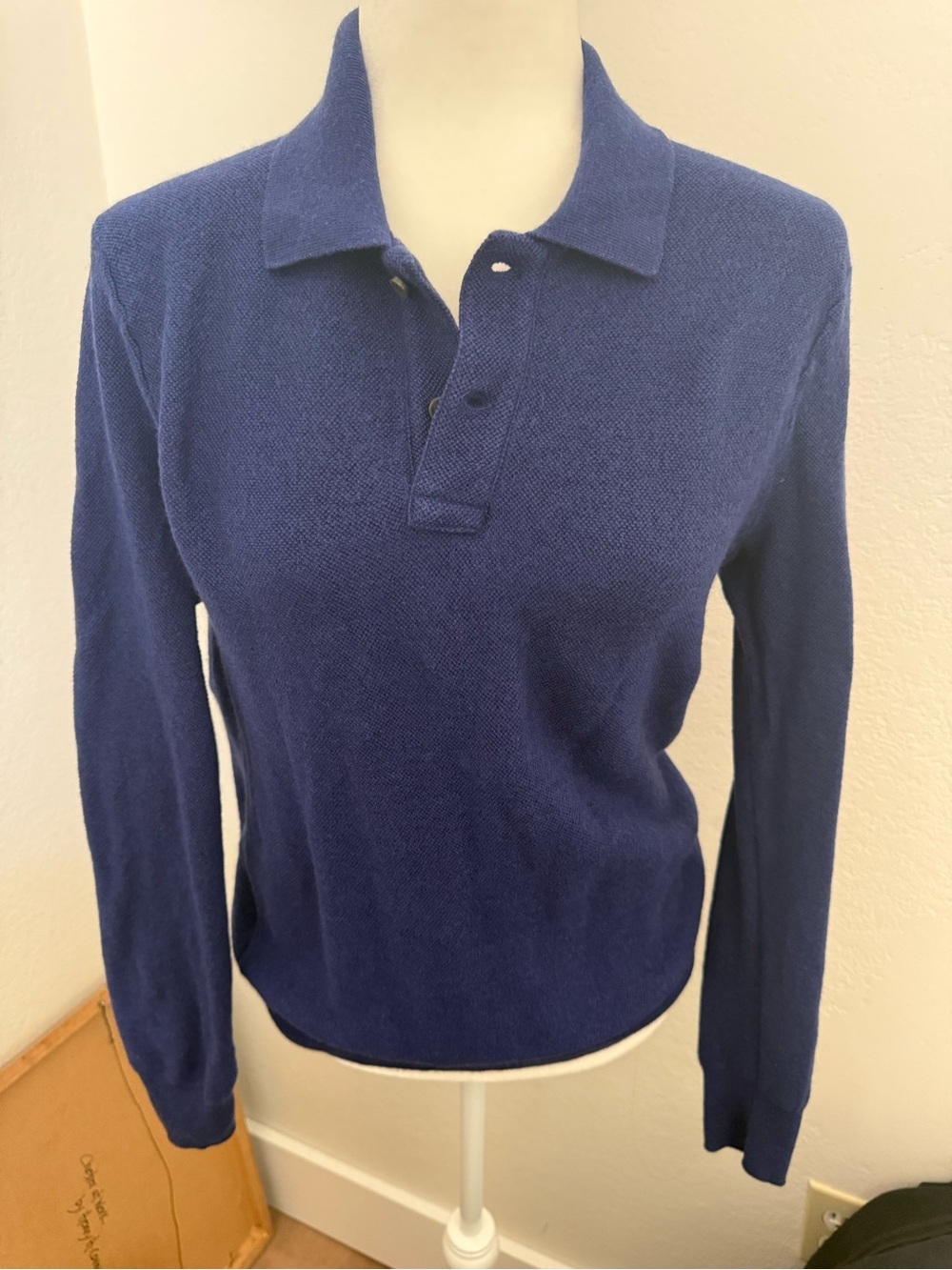 Polo by Ralph Lauren Deep Blue Knit Polo Sweater - Picture 3 of 3
